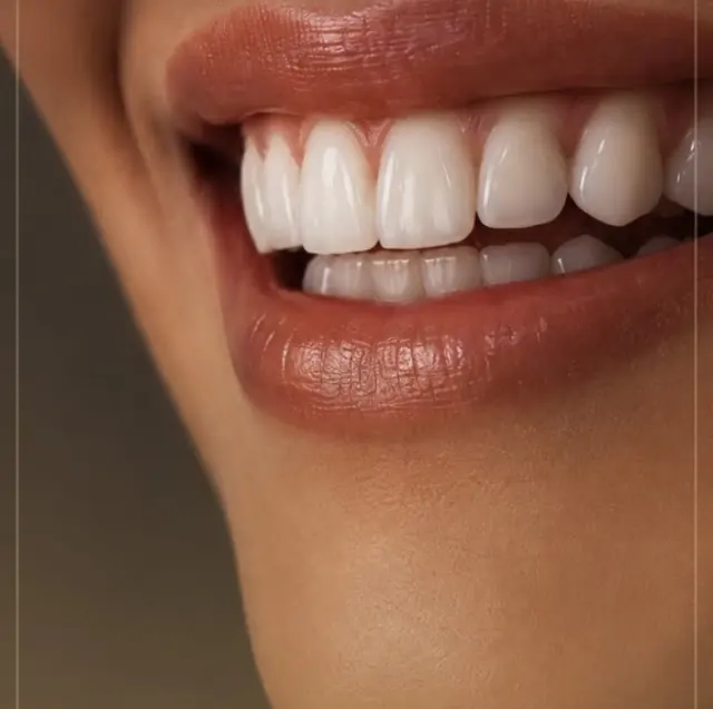 Close de um sorriso natural